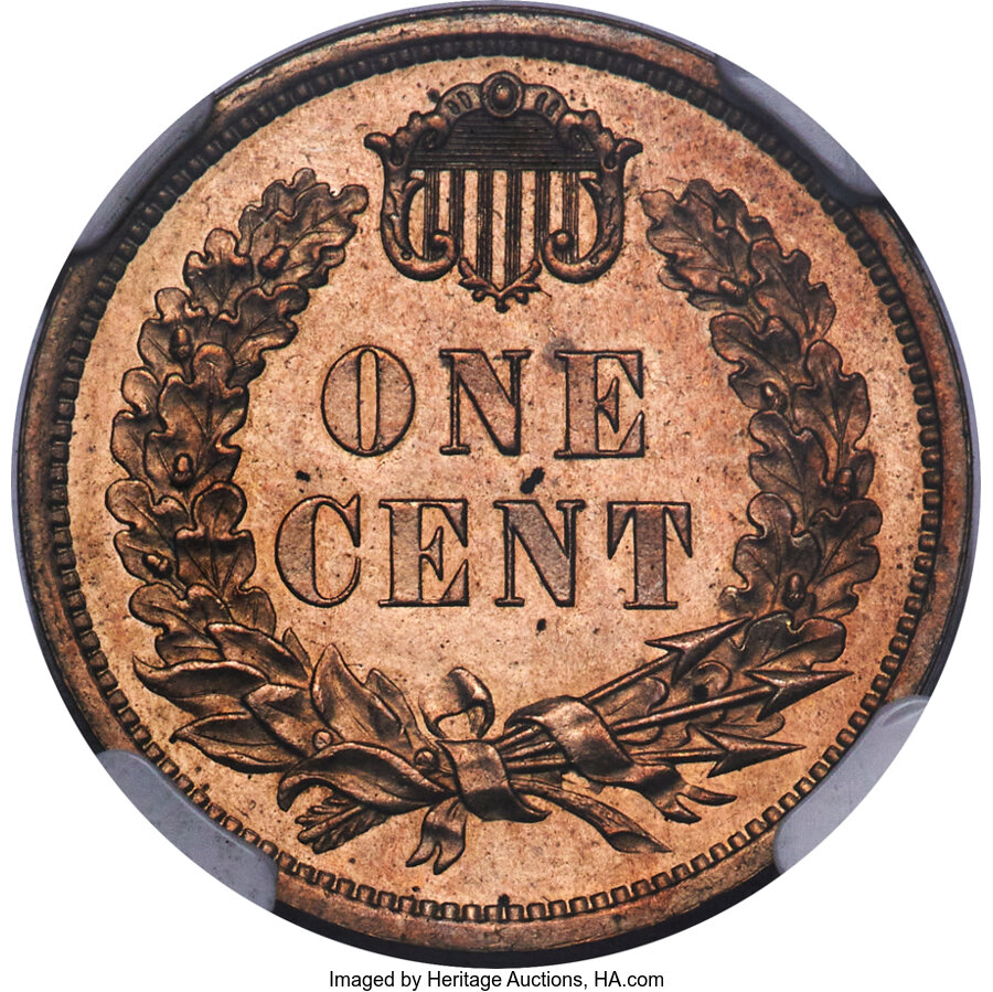 1858 P1c Copper-Nickel, J-204 PR63 thumbnail 2