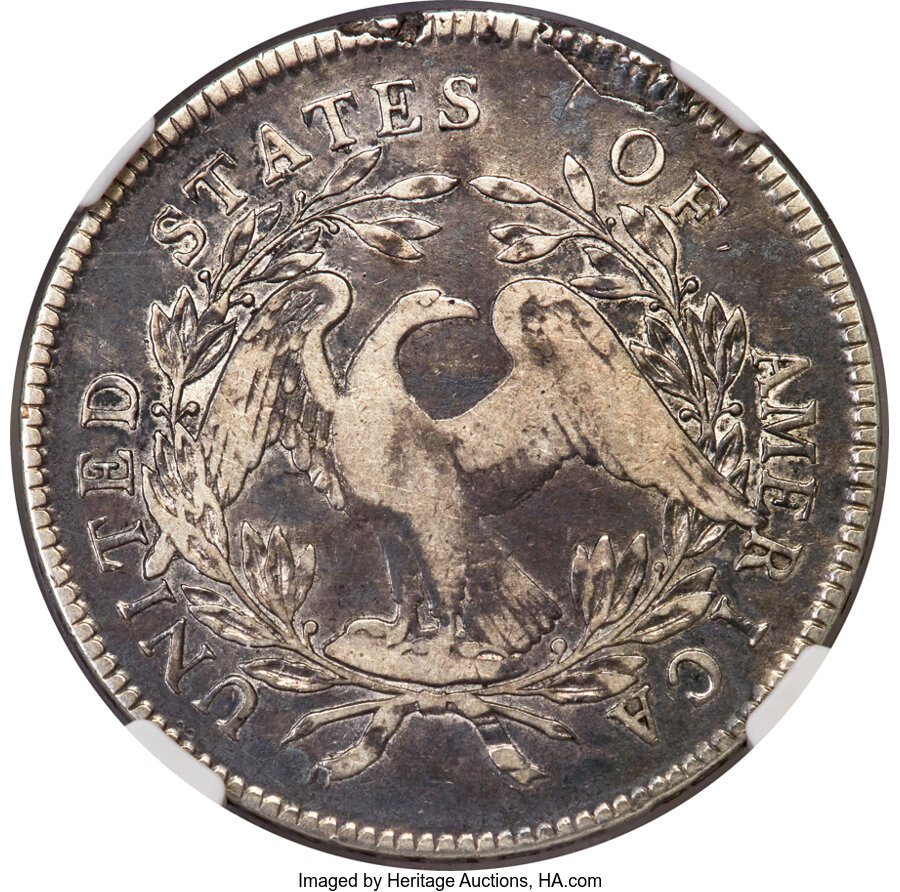 1795 $1  Flowing Hair, 3 Leaves, B-7, BB-18 P1 thumbnail 23
