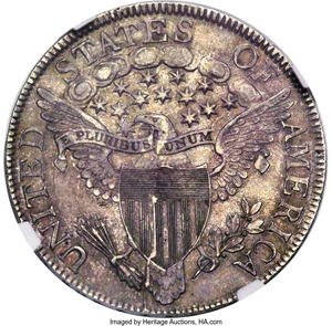 image for: 1806 50C Pointed 6, Stem, O-122, T-25, R.6, AU55 NGC....