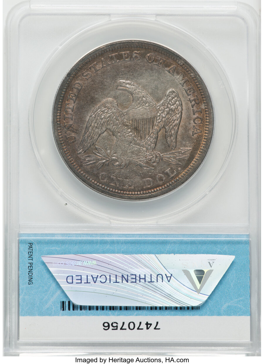 1856 $1 VF35 CAC thumbnail 14