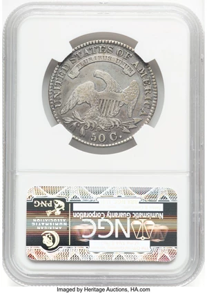 image for: 1829 50C Small Letters, O-109a, High R.4, VF25 NGC. Ex: Skidaway Island Collection. NGC Census: (2/4). PCGS Population: (2/...
