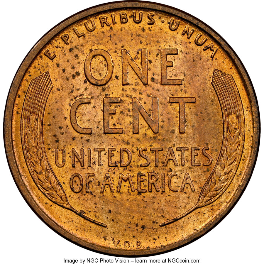 1909 VDB 1c MS RB MS63 RB CAC thumbnail 2