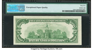 image for: Fr. 2159-L* $100 1950B Federal Reserve Star Note. PMG Gem Uncirculated 65 EPQ....