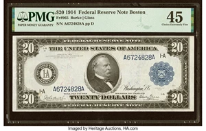 image for: Fr. 965 $20 1914 Federal Reserve Note PMG Choice Extremely Fine 45....