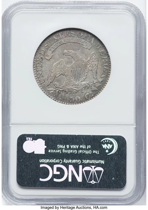 image for: 1822 50C O-114, R.3, XF45 NGC. NGC Census: (4/7). PCGS Population: (3/8). CDN: $357 Whsle. Bid for NGC/PCGS XF45. Mintage 1...
