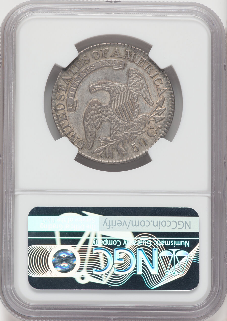 1828 50c Square Base 2, Small 8s, Large Letters, O-118 VF20 CAC thumbnail 25
