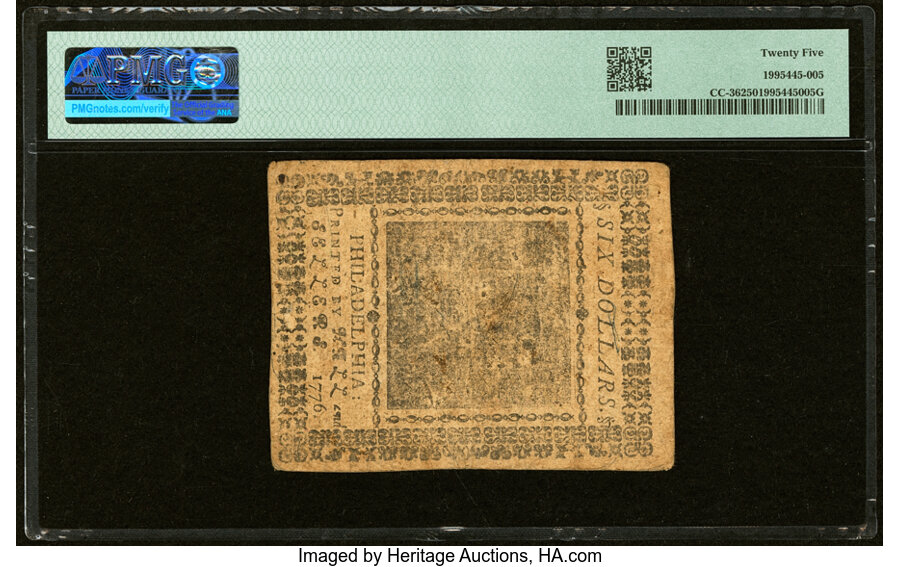May 9, 1776 $6  Continental Congress (Fr. CC36) VG8 thumbnail 15