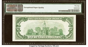 image for: Fr. 2154-C $100 1934B Federal Reserve Note. PMG Choice About Unc 58 EPQ....
