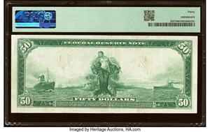 image for: Fr. 1037 $50 1914 Federal Reserve Note PMG Very Fine 30....