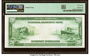 image for: Fr. 1003 $20 1914 Federal Reserve Note PMG About Uncirculated 53....