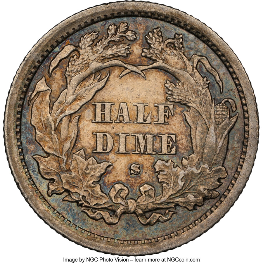 1871-S H10c AU58 thumbnail 2