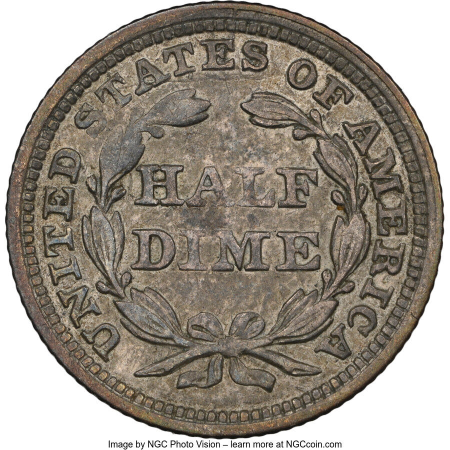 1858 H10c Over Inverted Date AU53 thumbnail 2