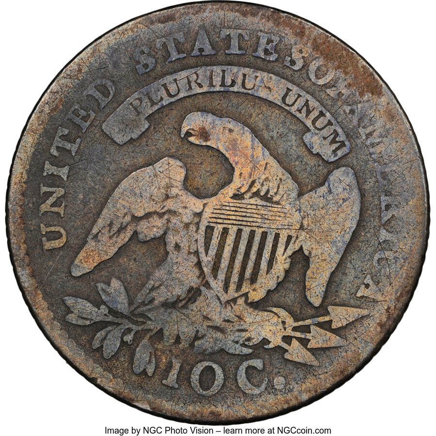 1814 10c Large Date G4 thumbnail 2
