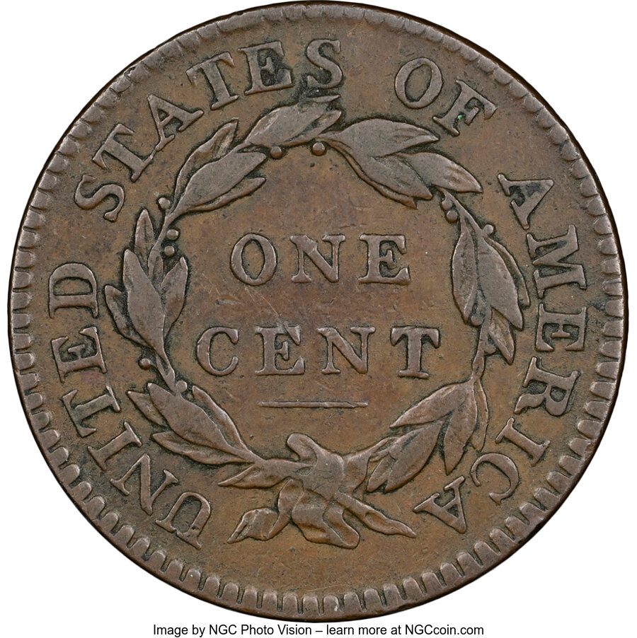 1819 1c Small Date MS BN VF20 BN thumbnail 2