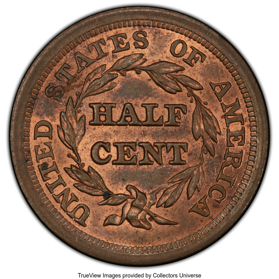 1854 1/2c MS RB MS63 RB thumbnail 6