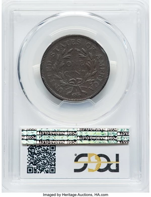 image for: 1797 1C Reverse of 1795, Gripped Edge, S-121b, B-3b, R.3, Fine 15 PCGS. PCGS Population: (1/4). NGC Census: (0/4). CDN: $90...