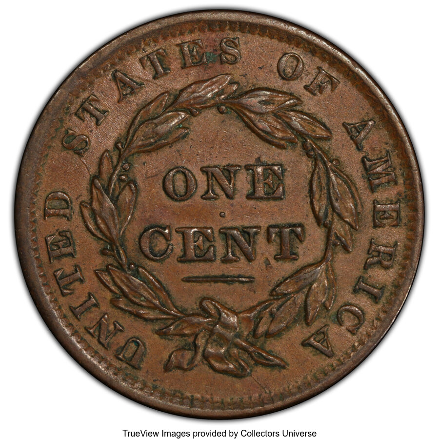 1837 1c Small Letters MS BN AU58 BN CAC thumbnail 2