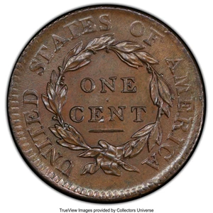 image for: 1816 1C N-7, R.3, MS63 Brown PCGS. CAC. Ex: COL Ellsworth Collection. PCGS Population: (1/2 and 0/1+). NGC Census: (1/1 and...