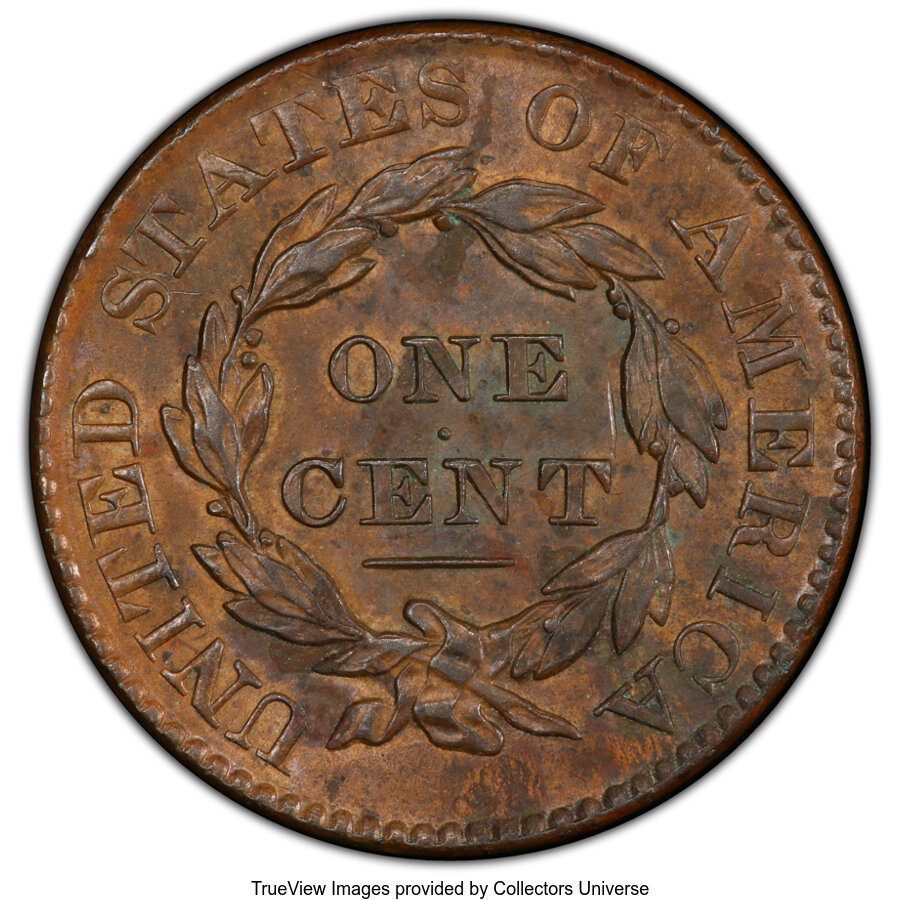 1828 1c Large Narrow Date, N-6 MS BN AU53 BN thumbnail 23