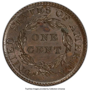 image for: 1820 1C Small Date, N-7, R.2, AU58 PCGS. Ex: COL Ellsworth Collection. PCGS Population: (3/2 and 0/0+). NGC Census: (0/4 an...