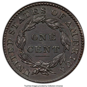 image for: 1829 1C Medium Letters, N-3, R.3, AU55 PCGS. ...