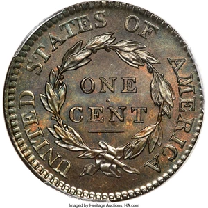 image for: 1817 1C 13 Stars MS66 Brown PCGS. CAC. PCGS Population: (3/0 and 0/0+). NGC Census: (2/0 and 0/0+). CDN: $9,000 Whsle. Bid ...