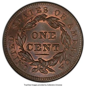 image for: 1838 1C N-7, R.1, MS66+ Brown PCGS....