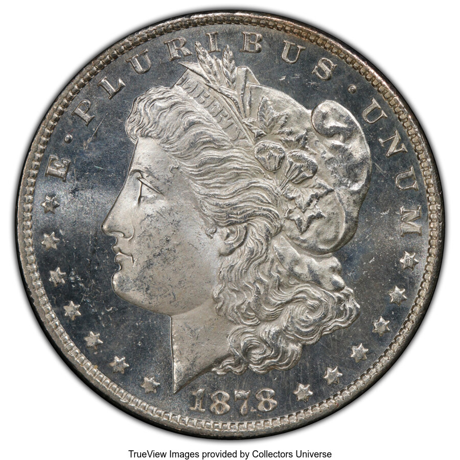 1878 7/8TF $1 Strong MS63 Prooflike PCGS. PCGS Population: (123/75 and 1/2+). NGC Census: (97/75 and 3/1+). CDN: $440 Whsle...