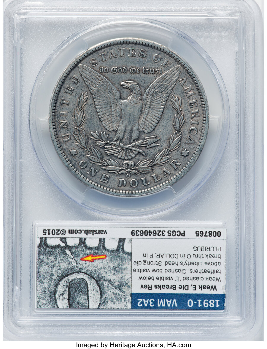 1891-O $1  Weak E Reverse, VAM-3A1 VG8 thumbnail 7