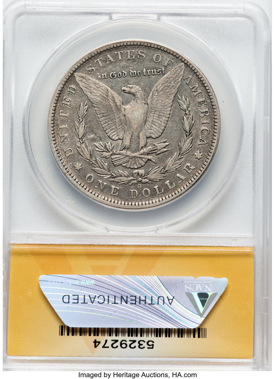 1891-O $1  E Clash Reverse, VAM-1A1 VF30 thumbnail 2