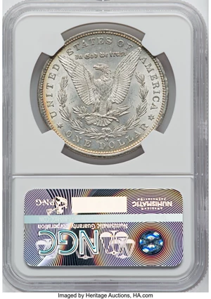 image for: 1879-O $1 VAM-4, O Over Horizontal O MS62 NGC. A Top 100 Variety. NGC Census: (8/0). PCGS Population: (13/12). CDN: $272 Wh...