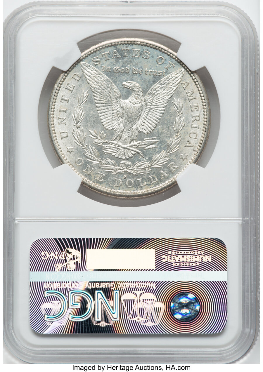 1887-S/S $1  Repunched Mintmark, VAM-2 AU55 thumbnail 4