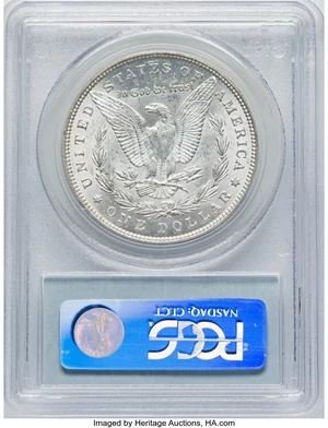image for: 1887-O $1 VAM-22A, Doubled Die Obverse, Pitted Reverse MS61 PCGS. PCGS Population: (18/20). NGC Census: (0/0). MS61. ...