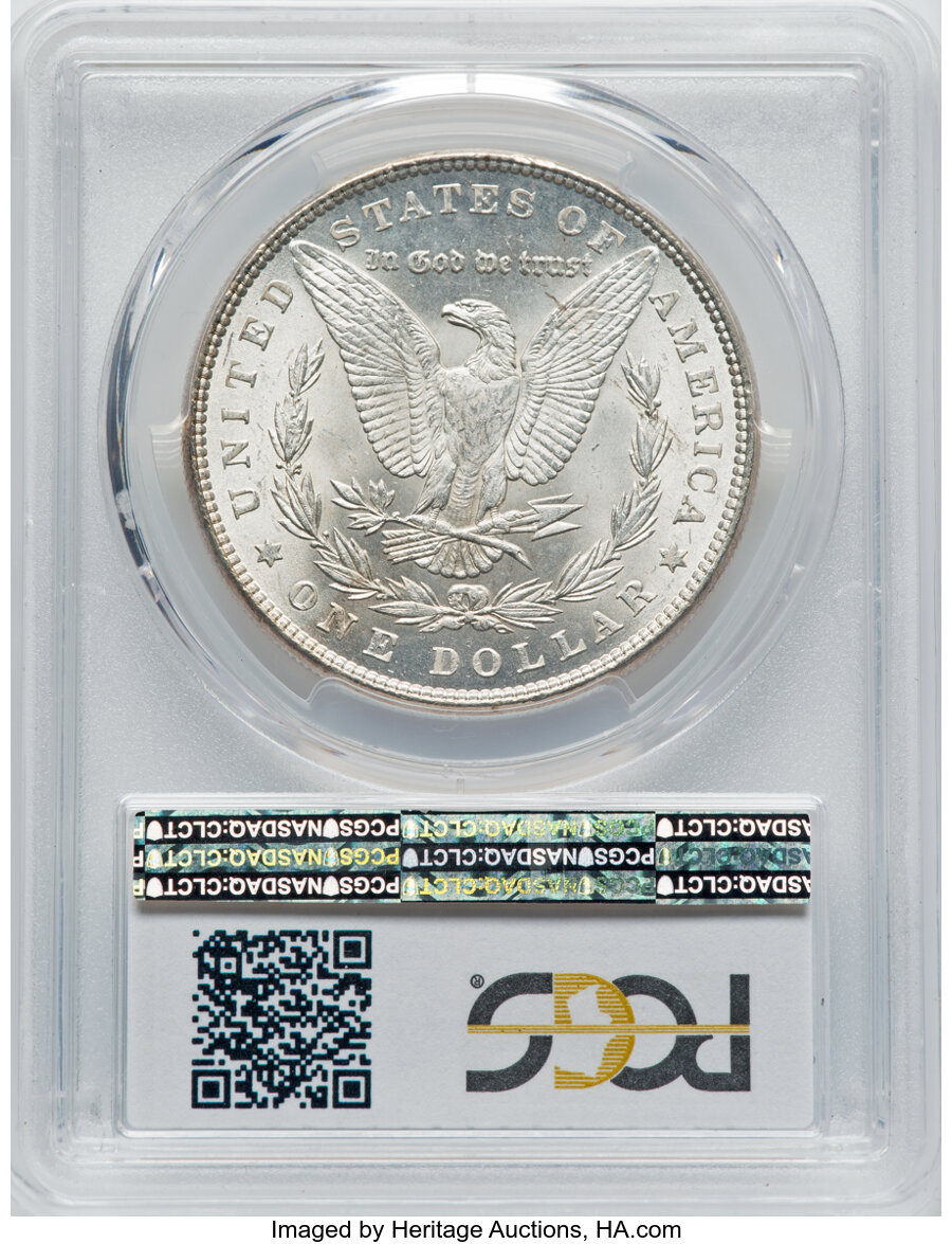 1886 $1  Misplaced Date, 8 Below M, VAM-21 MS64 thumbnail 3