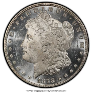 image for: 1878 7TF $1 Reverse of 1878, VAM-169, Quadrupled Stars MS62 PCGS. CAC. A Hot 50 Variety. Ex: California. PCGS Population: (...