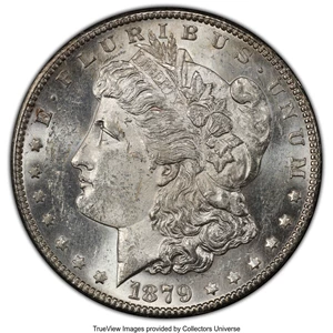 image for: 1879-S $1 Reverse of 1878, VAM-35, MS62 PCGS. A Top 100 Variety. PCGS Population: (11/4 and 0/0+). NGC Census: (0/0 and 0/0...