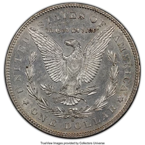 image for: 1879-S $1 Reverse of 1878, VAM-23, AU50 PCGS. A Top 100 Variety. Ex: California. PCGS Population: (2/15 and 0/0+). NGC Cens...