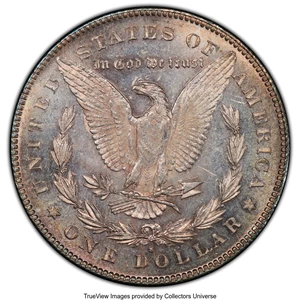 image for: 1879-S $1 Reverse of 1878, VAM-4, MS63 PCGS. A Top 100 Variety. PCGS Population: (16/6 and 1/1+). NGC Census: (1/2 and 0/0+...