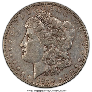 image for: 1879-S $1 Reverse of 1878, VAM-50, XF40 PCGS. A Top 100 Variety. PCGS Population: (8/7 and 0/0+). NGC Census: (0/3 and 0/0+...