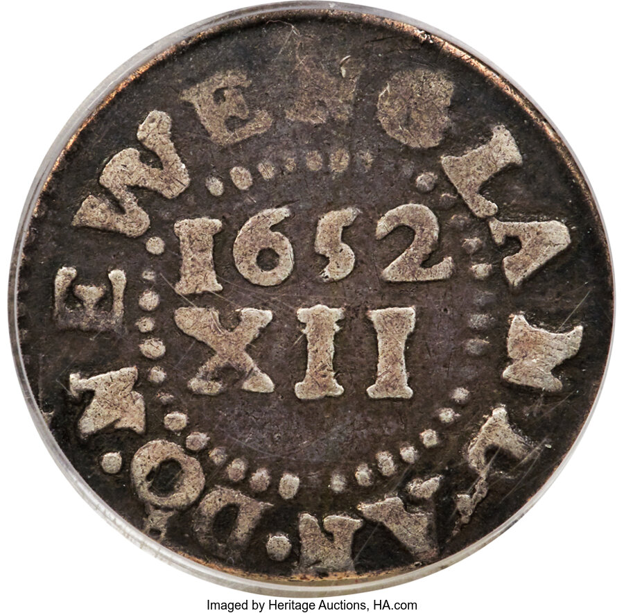 1652 Shilling Pine Tree, Small Planchet VF25 thumbnail 2