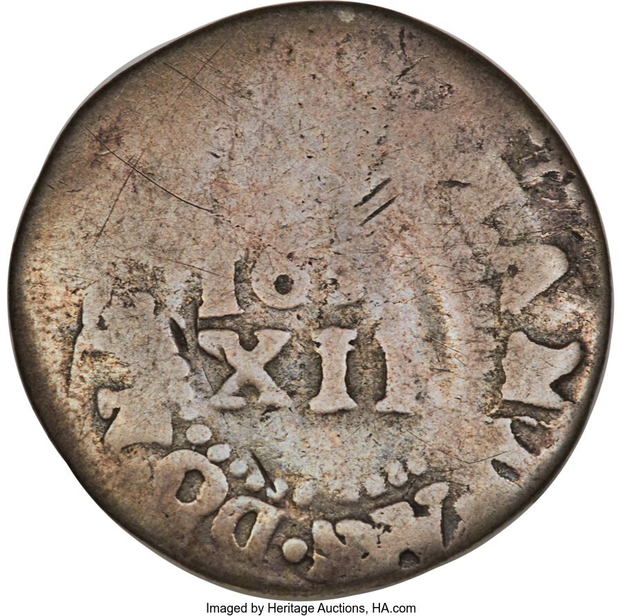 1652 Shilling Pine Tree, Small Planchet G6 thumbnail 8