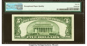 image for: Fr. 1961-F $5 1950 Wide I Federal Reserve Note. PMG Gem Uncirculated 66 EPQ....