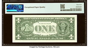 image for: Seven of a Kind Serial Number 99999499 Fr. 1905-G $1 1969B Federal Reserve Note. PMG Choice Uncirculated 64 EPQ....