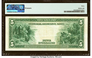 image for: Fr. 836b $5 1914 Red Seal Federal Reserve Note PMG Very Fine 30....