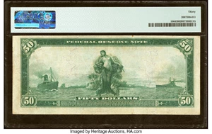 image for: Fr. 1064 $50 1914 Federal Reserve Note PMG Very Fine 30....