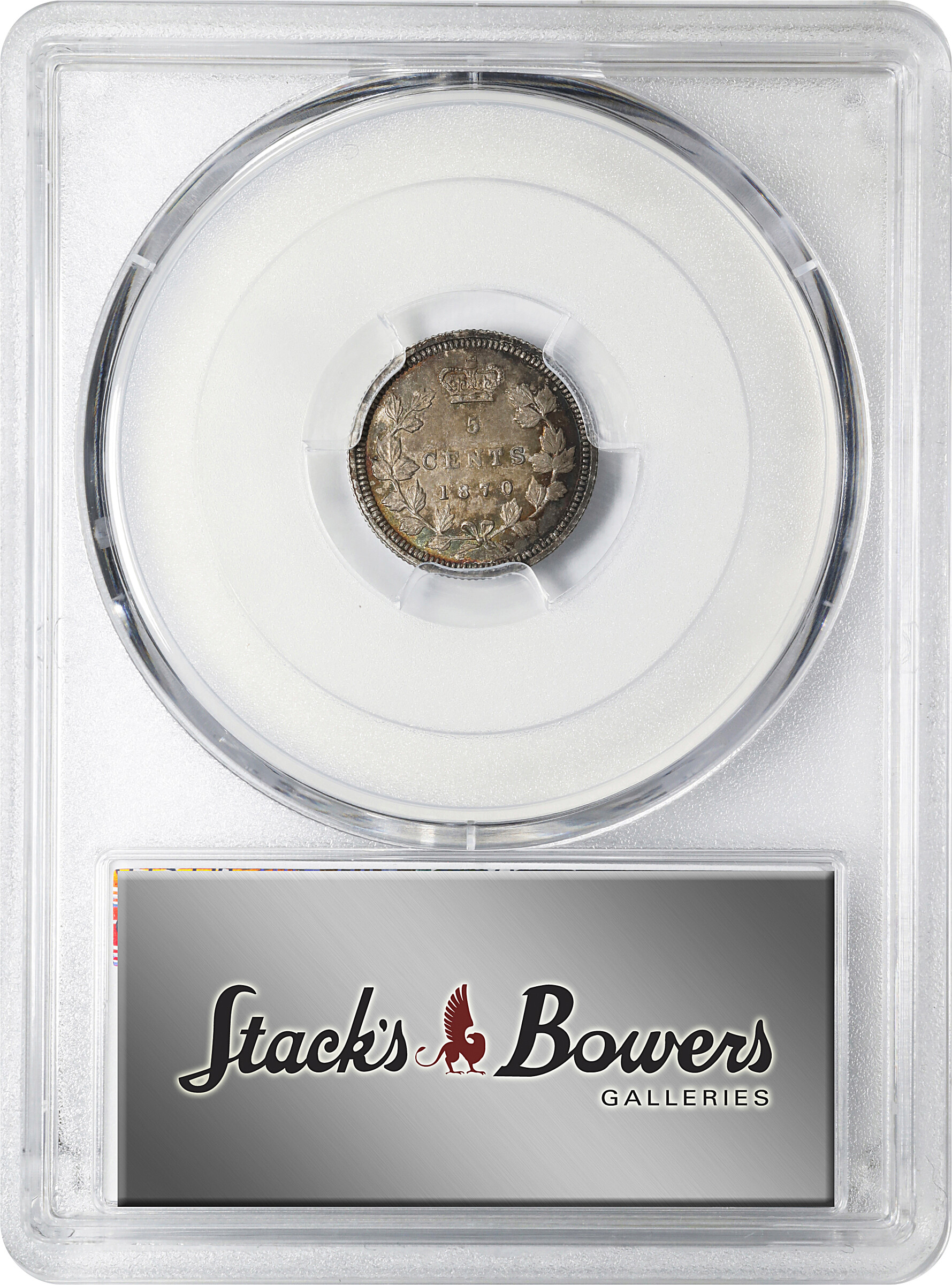 1870 5c Wide Rim, Narrow Date, Straight 7 VG10 thumbnail 4