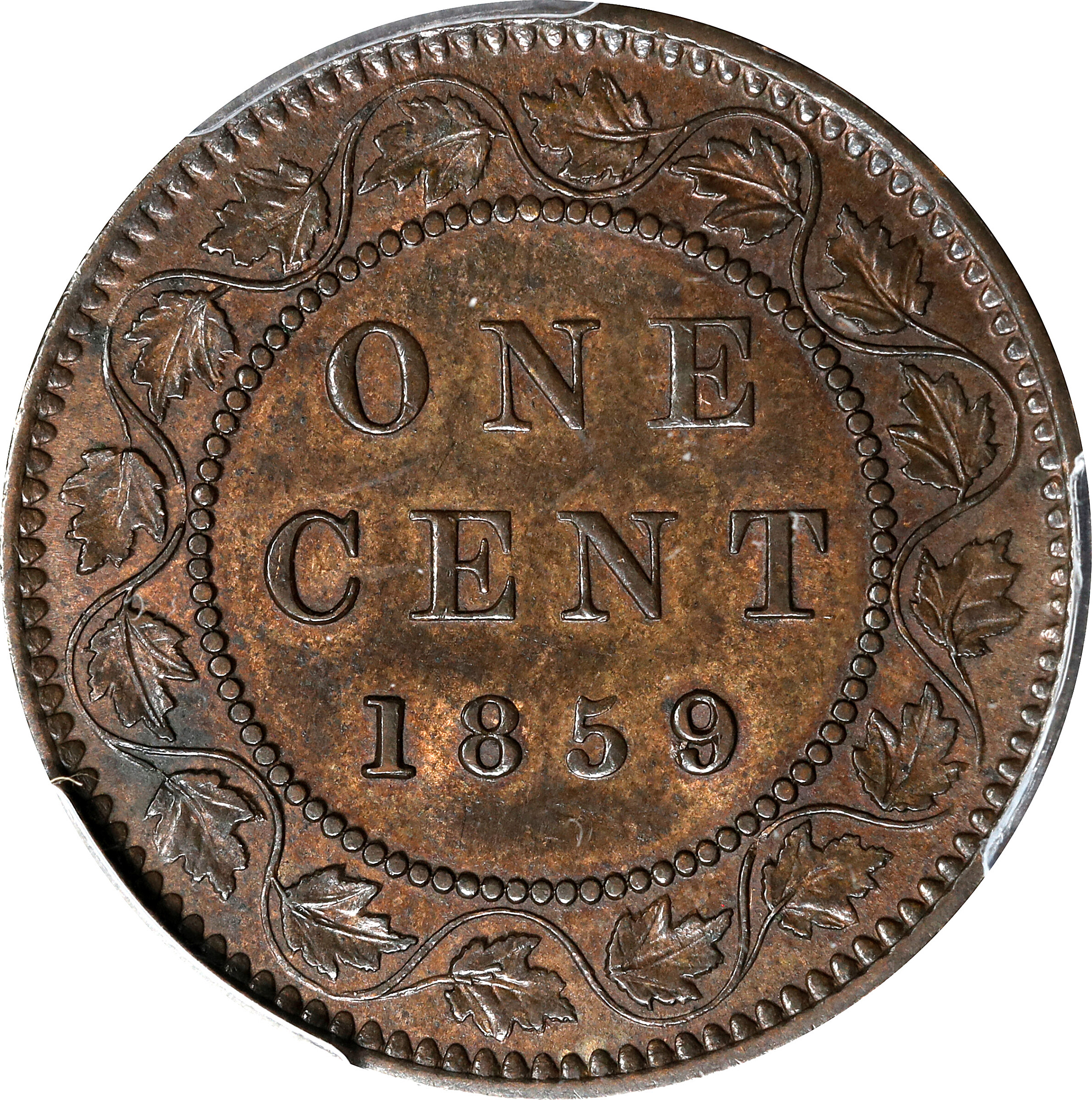 1859/8 1c Province of Canada, Medal Alignment, Wide 9 MS BN VF35 BN thumbnail 12