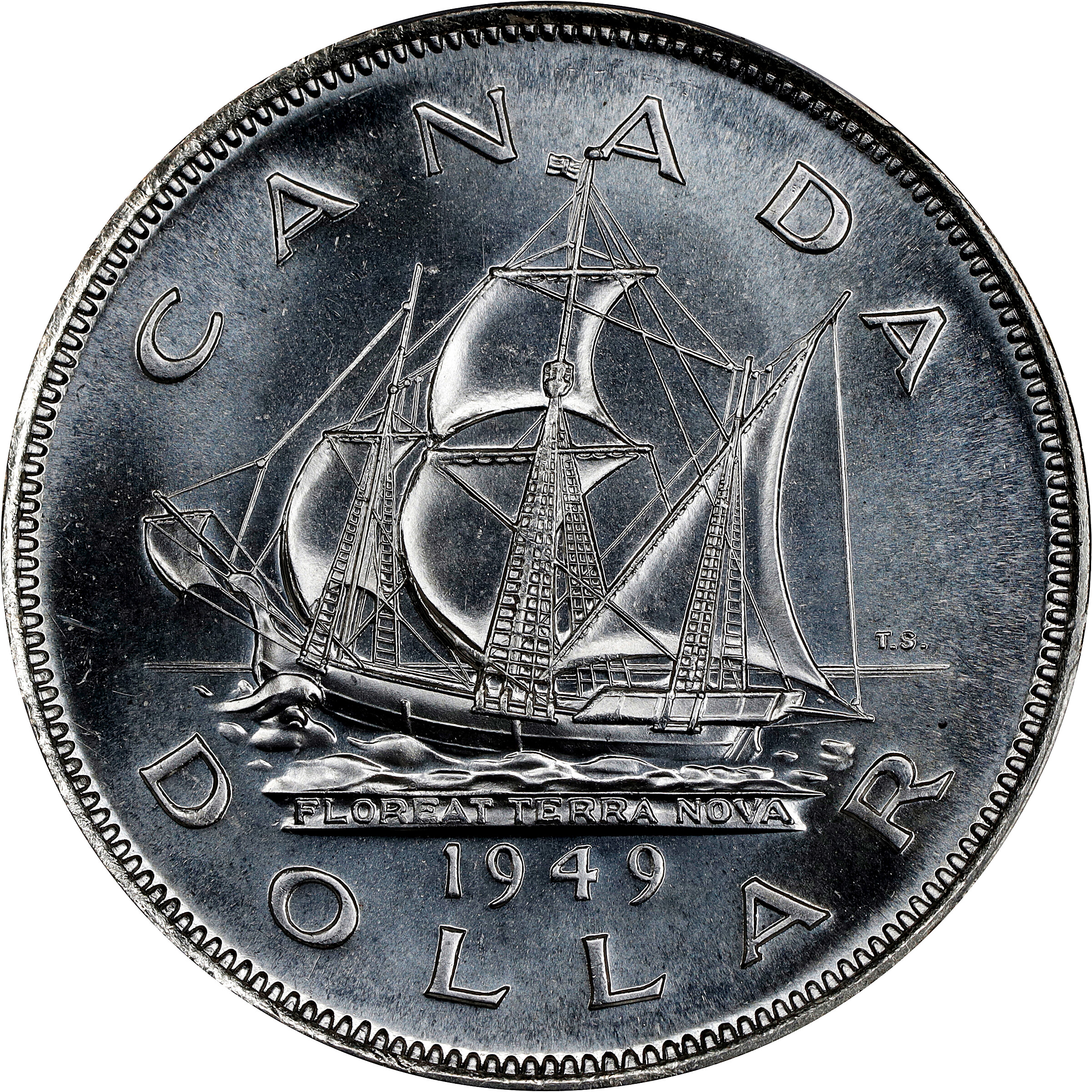 1949 S$1 Newfoundland MS (KM-37) MS66 thumbnail 9