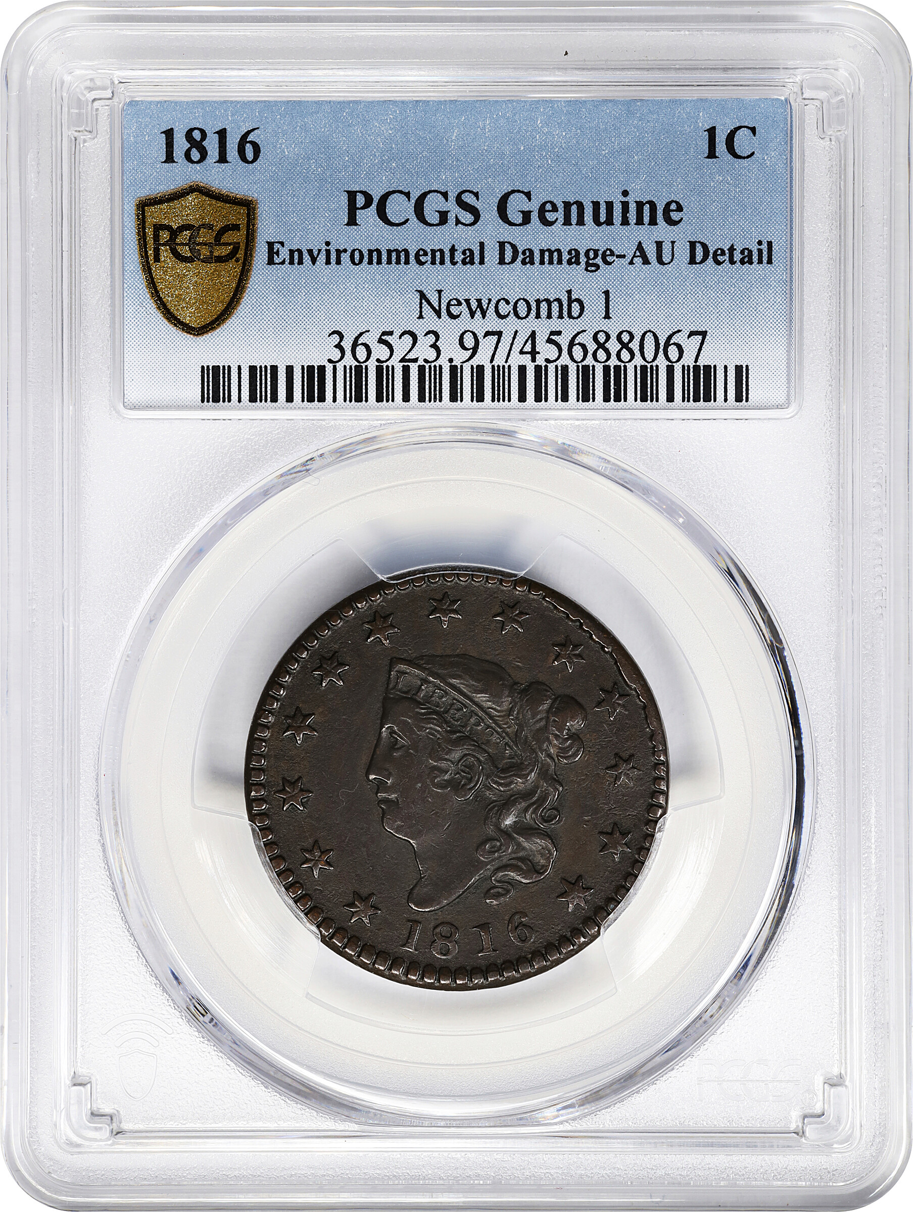 1816 1c N-1 MS BN AU53 BN thumbnail 13