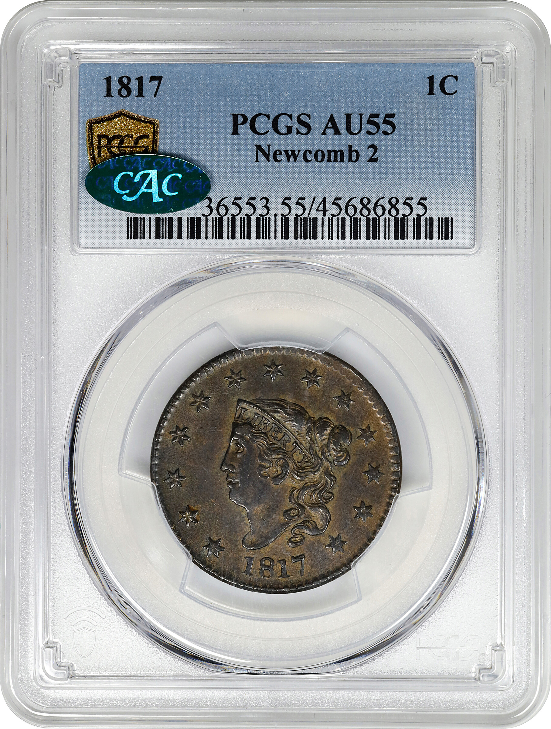 1817 1c 13 Stars, N-2 MS BN VG10 BN thumbnail 13